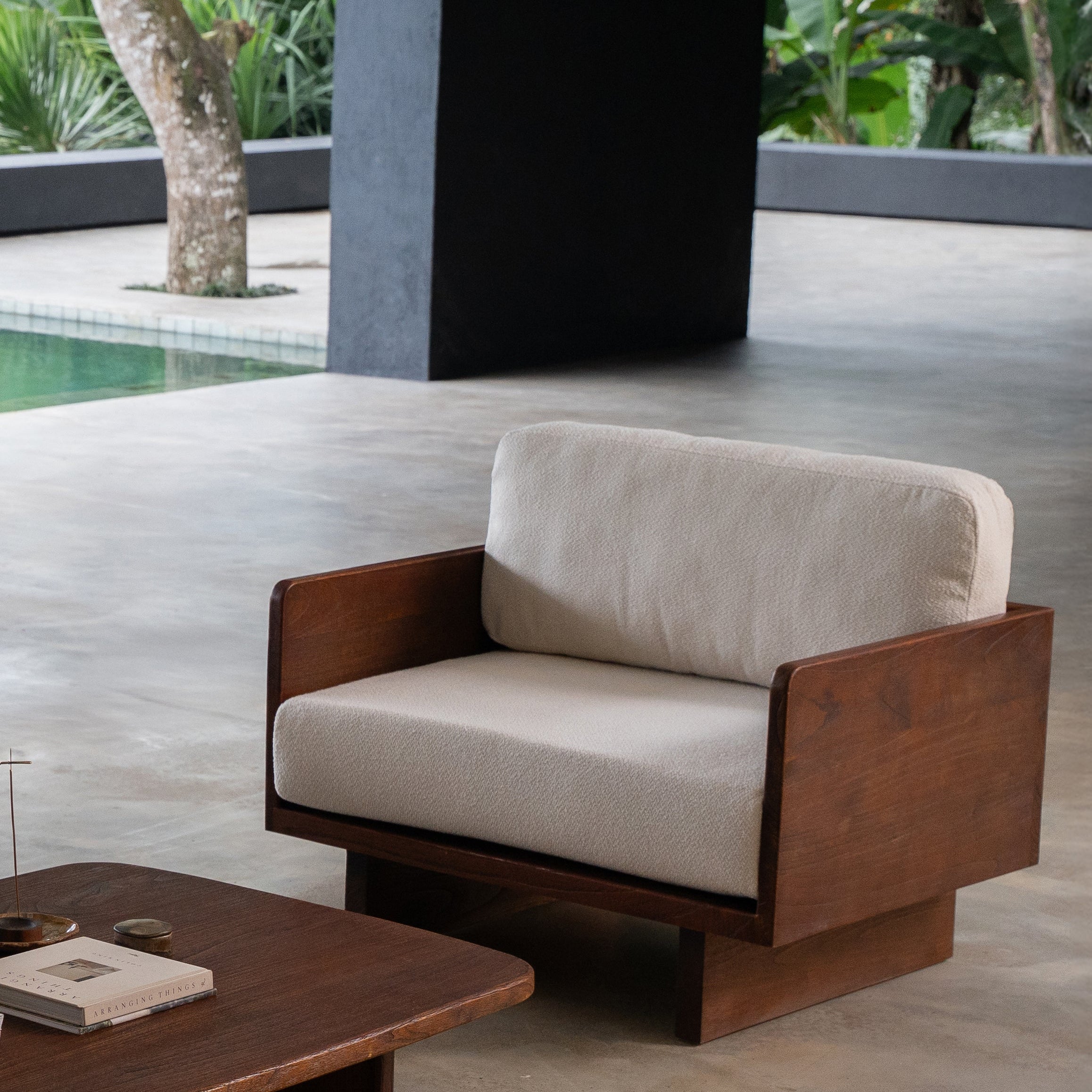 Platform Armchair - Rustic Walnut