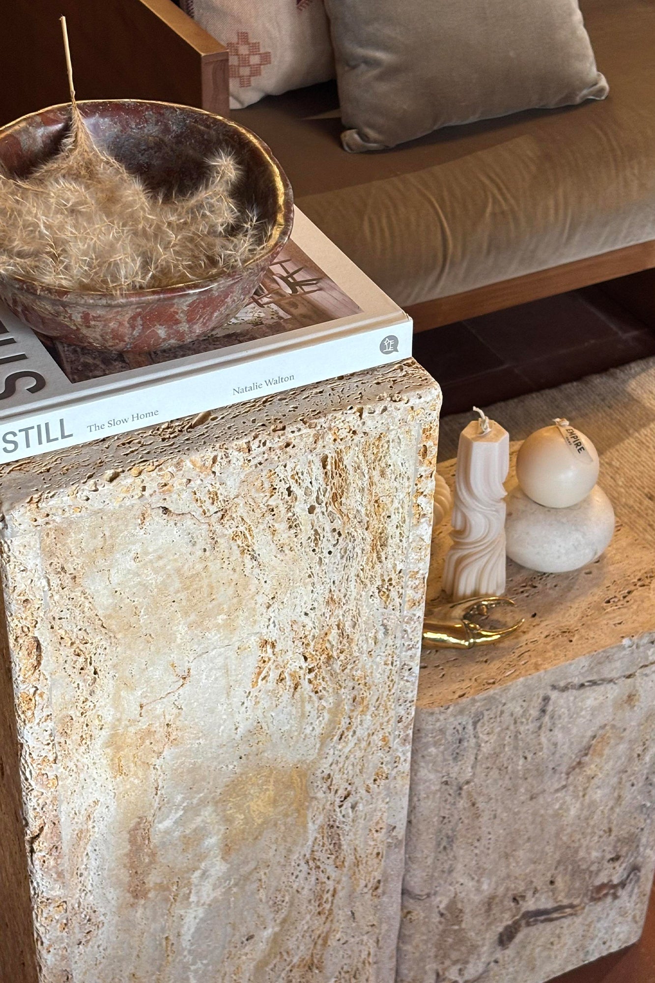 Kloss Plinth - Travertine