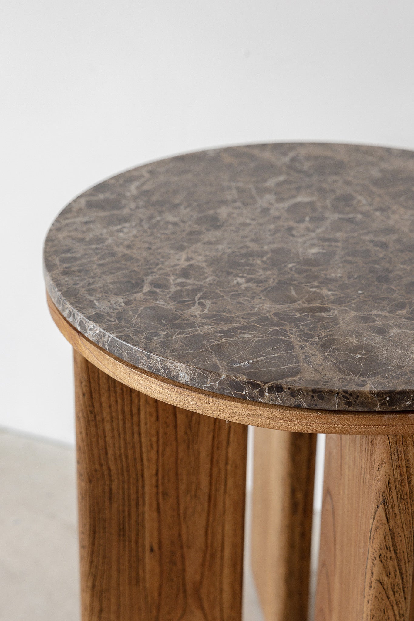 West Side Table - Antique Mindi/Choc Marble