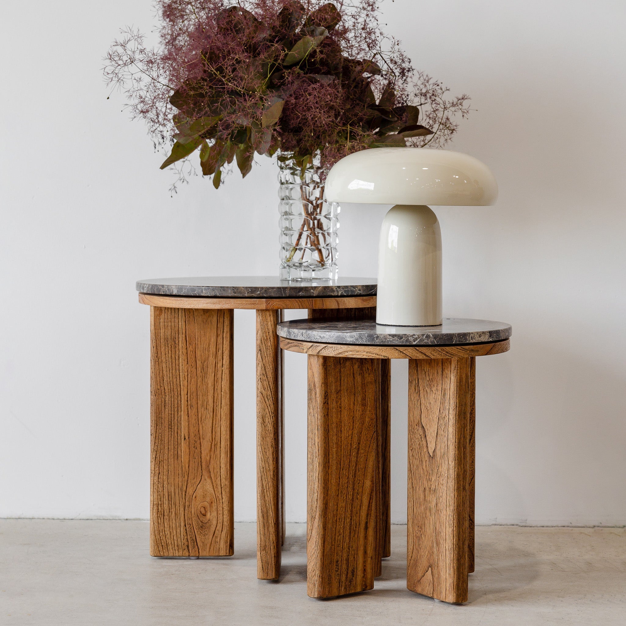 West Side Table - Antique Mindi/Choc Marble