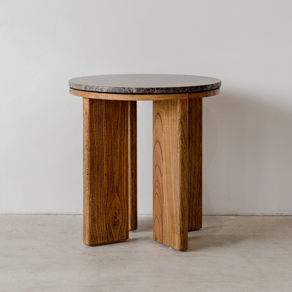 West Side Table - Antique Mindi/Choc Marble
