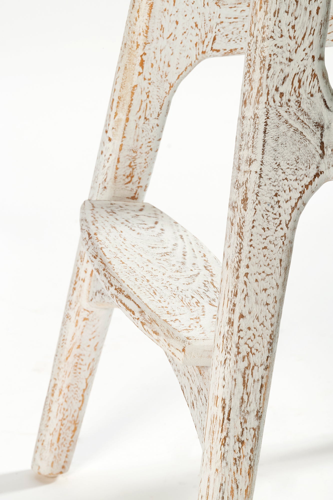 Deco Bar Stool - Old Rustic White Wash