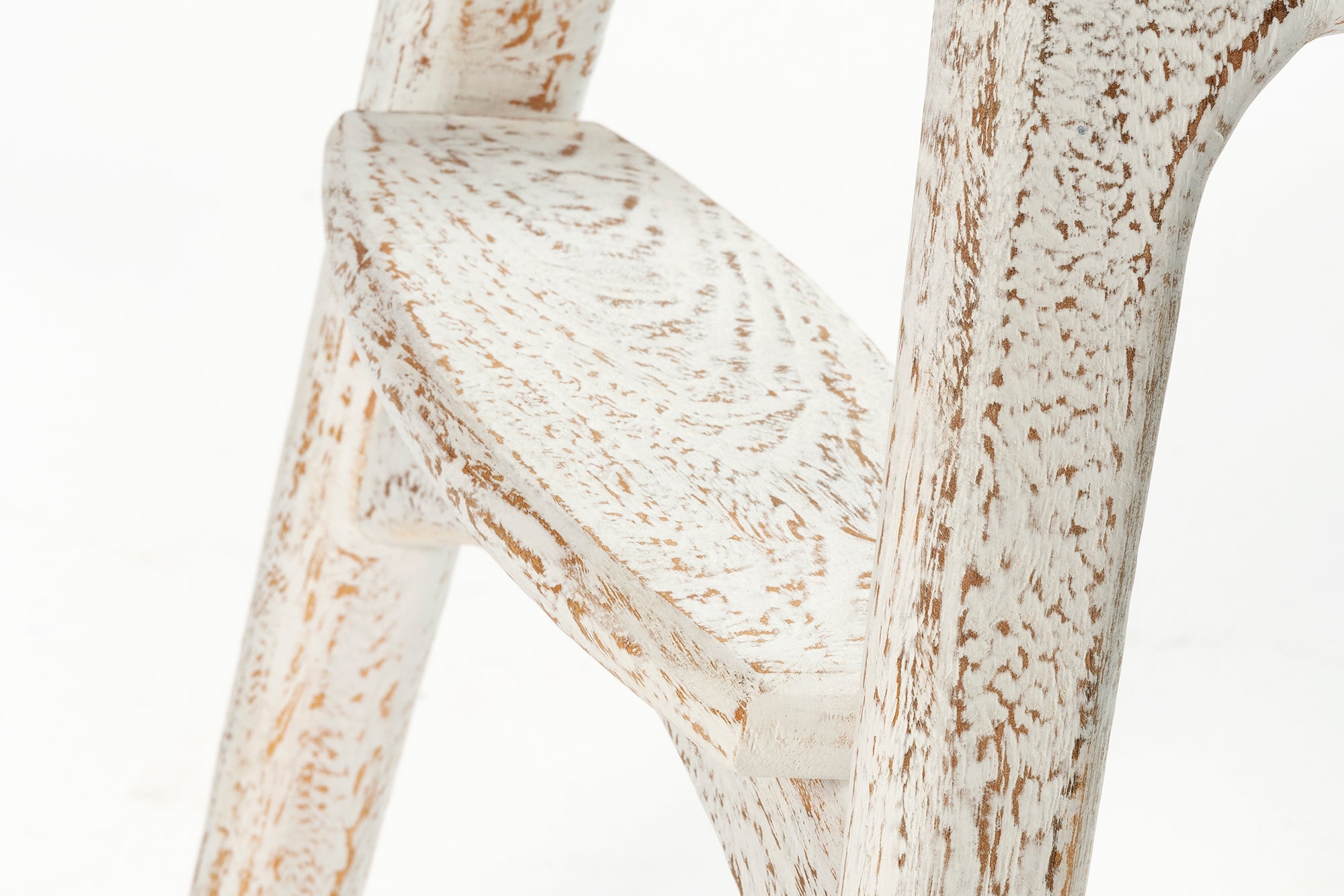 Deco Bar Stool - Old Rustic White Wash