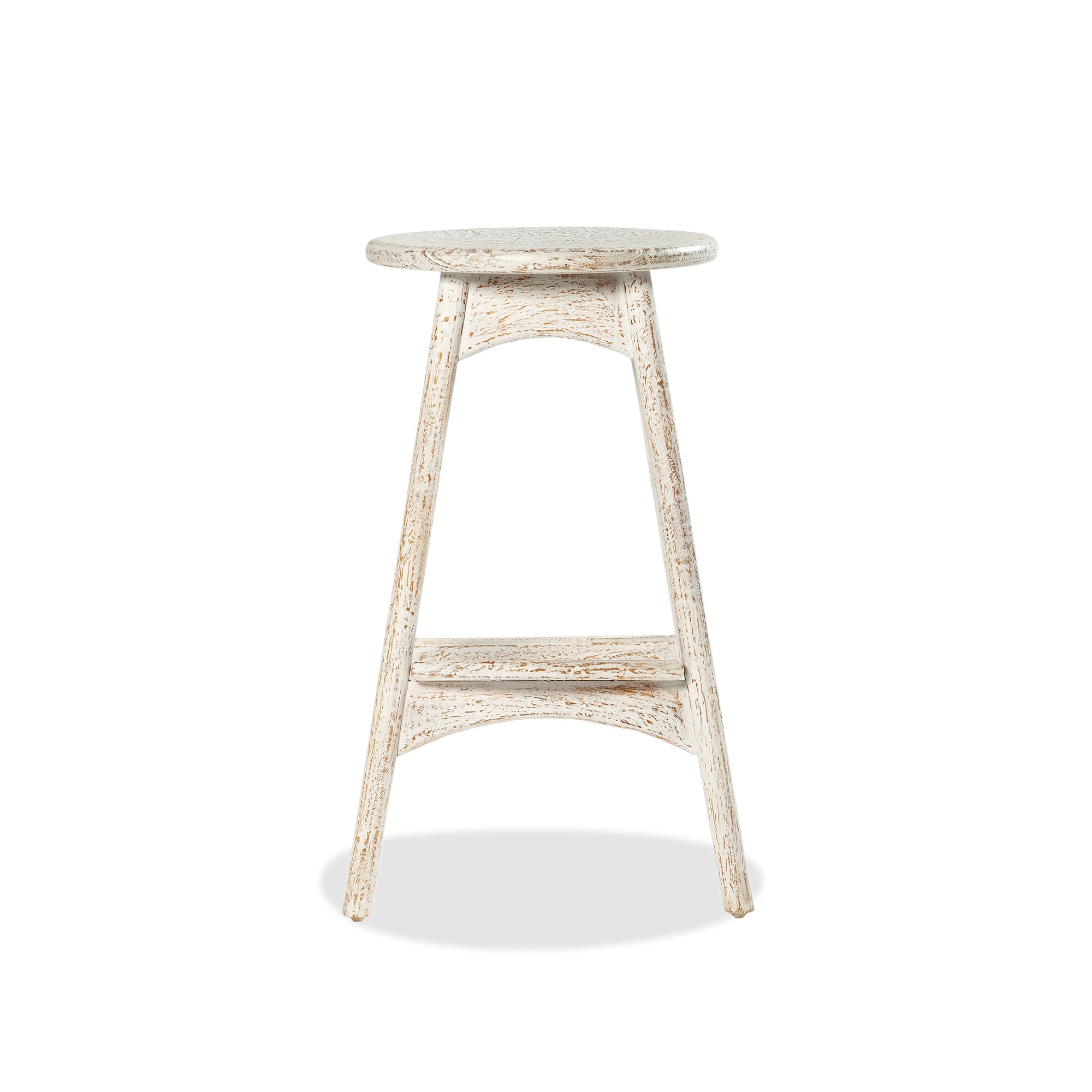 Deco Bar Stool - Old Rustic White Wash