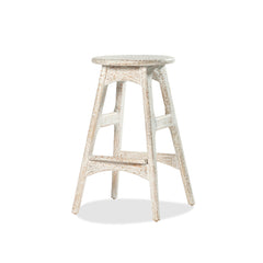 Deco Bar Stool - Old Rustic White Wash