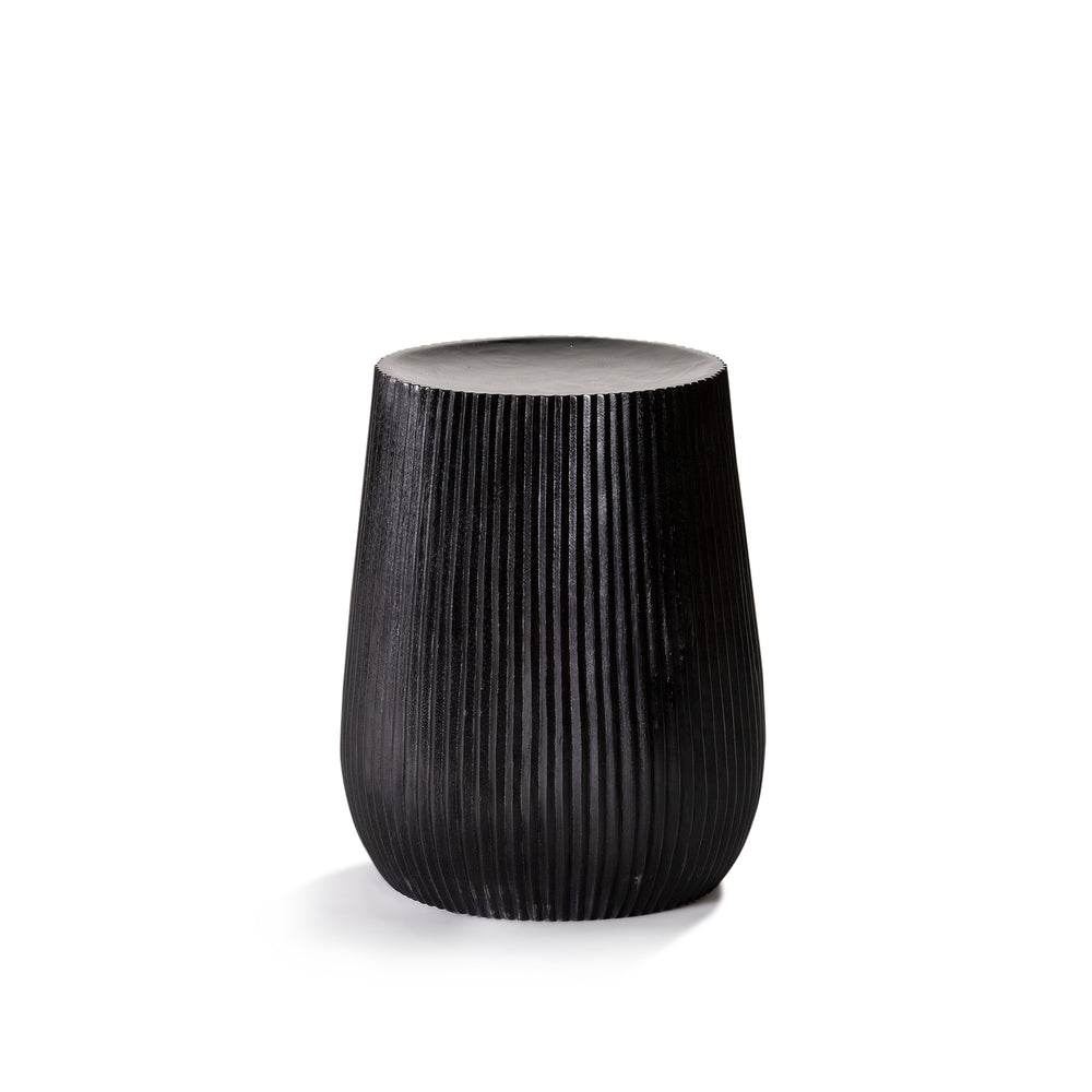 Meh Drum Stripe Stool - Black
