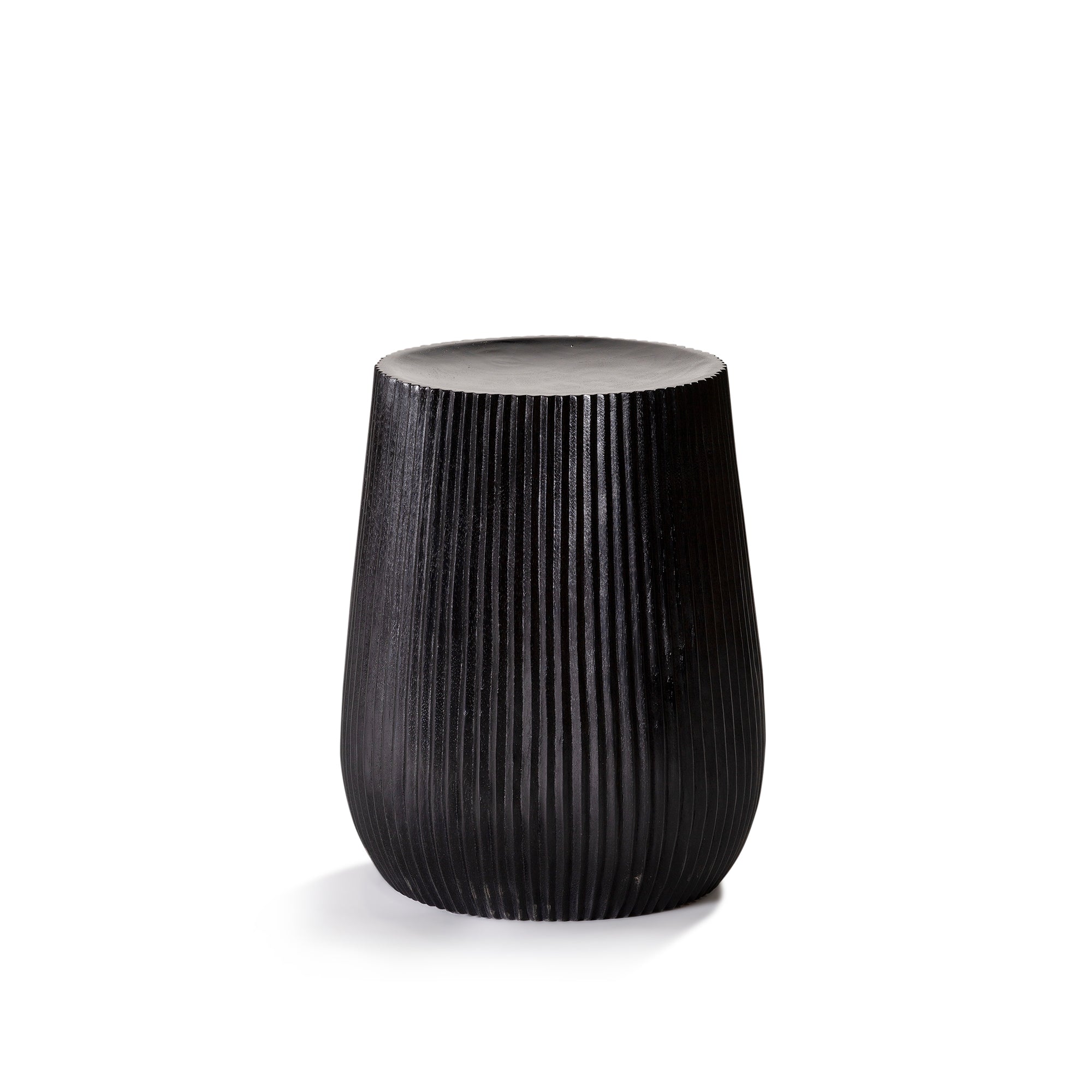 Meh Drum Stripe Stool - Black