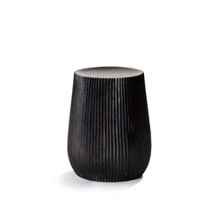 Meh Drum Stripe Stool - Black