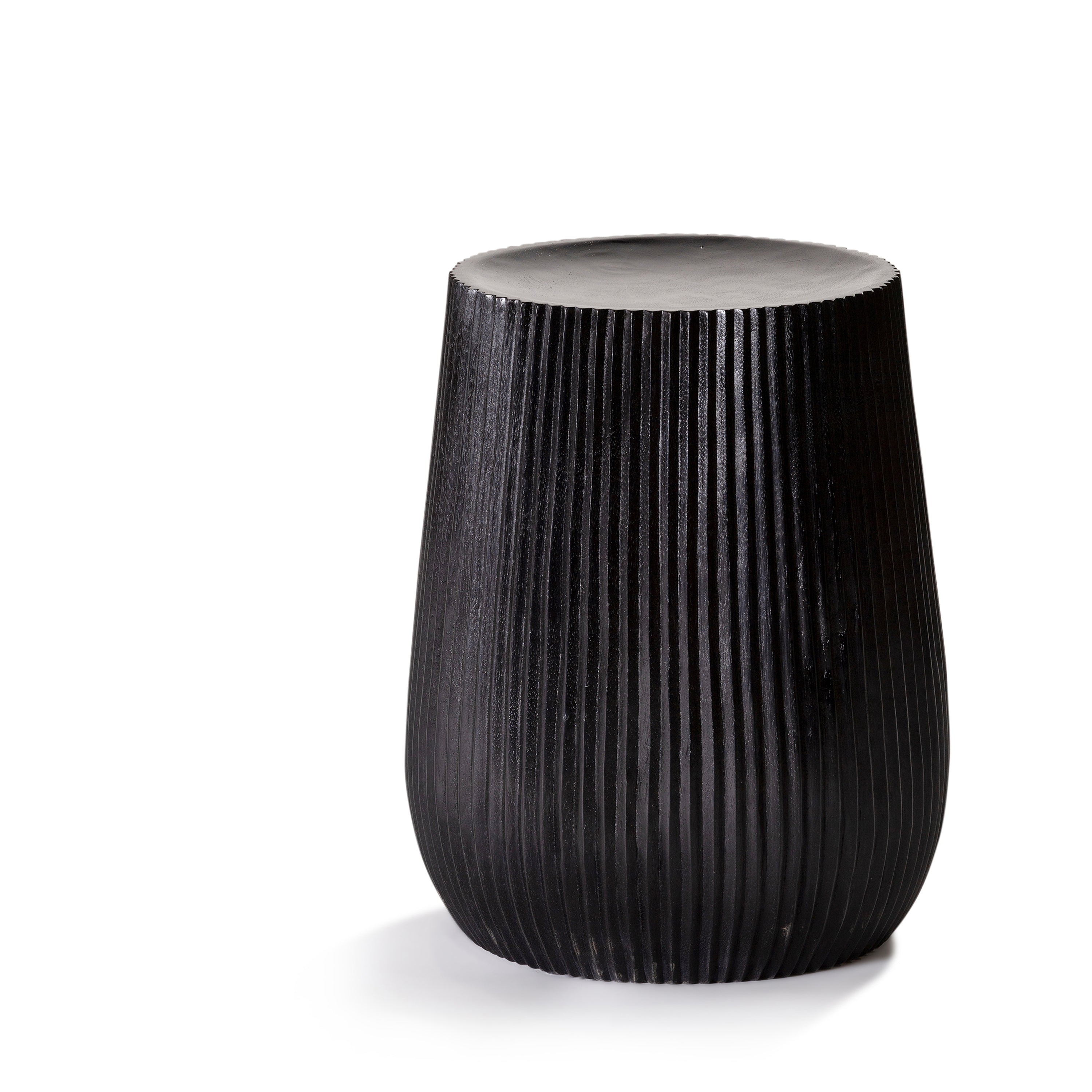 Meh Drum Stripe Stool - Black