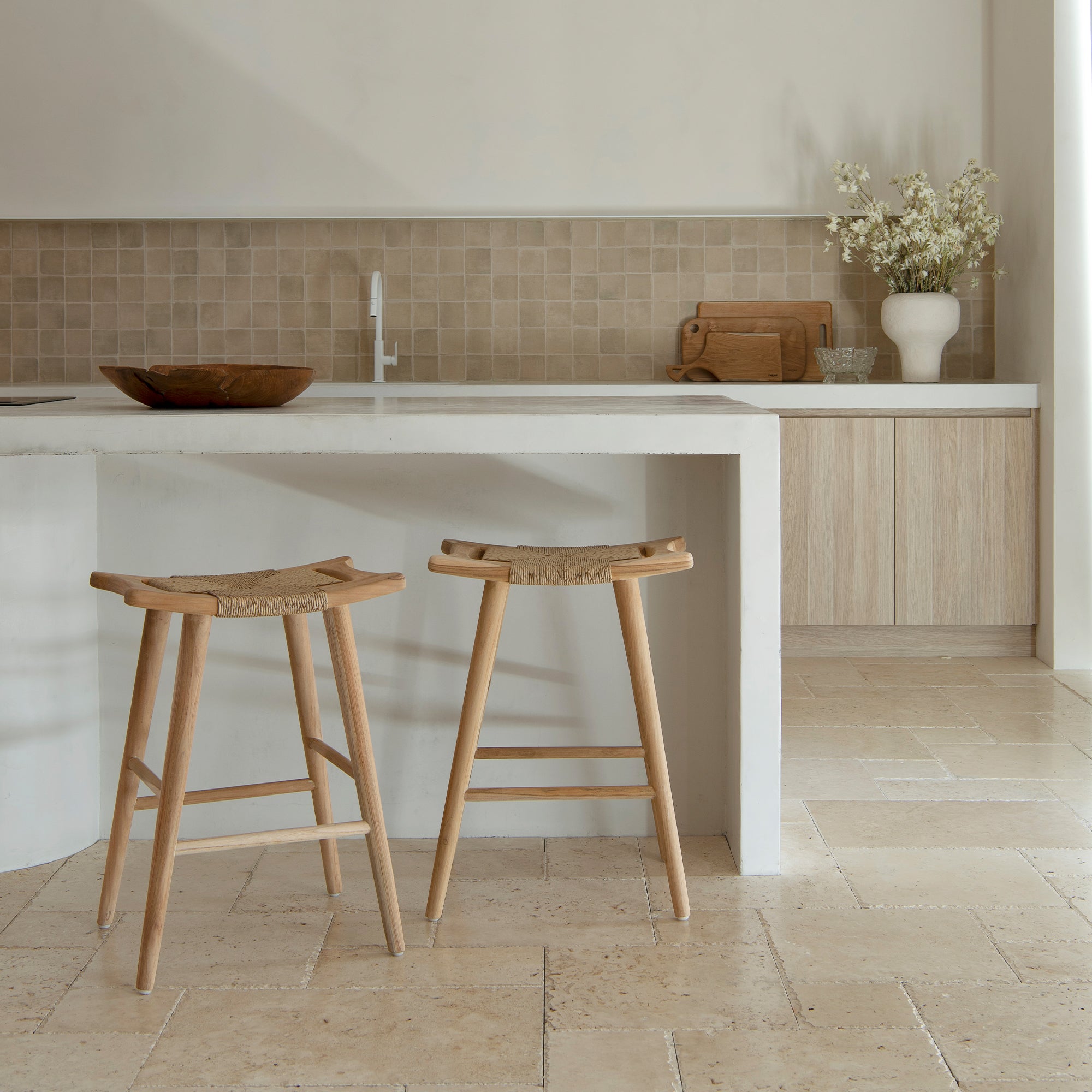 Republic Bar Stool - Raw Teak/Seagrass
