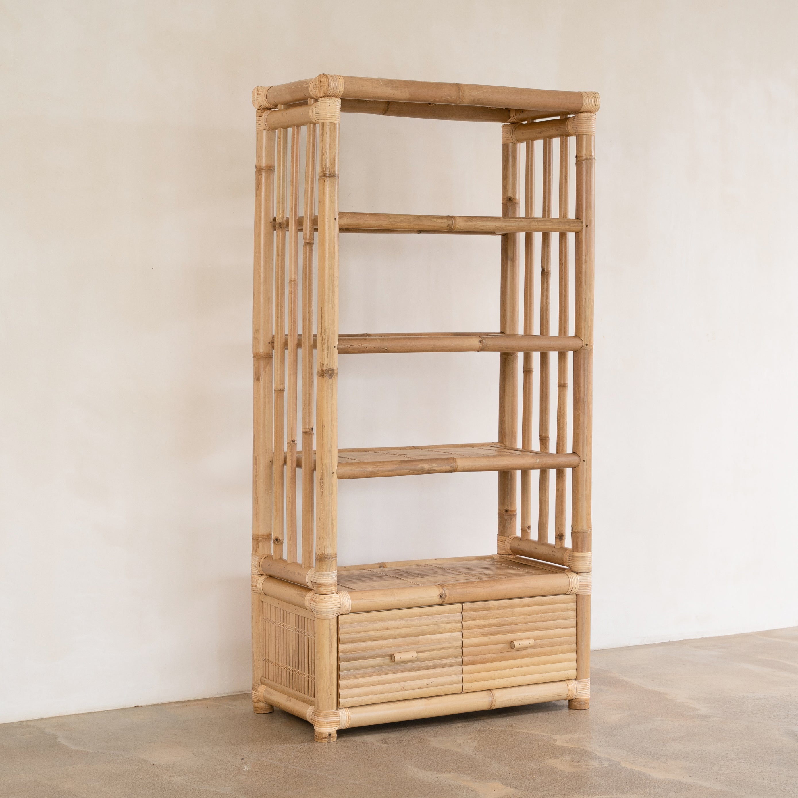 Studio Bamboo Bookcase - 2 Drawer