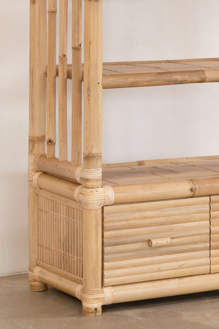 Studio Bamboo Bookcase - 2 Drawer