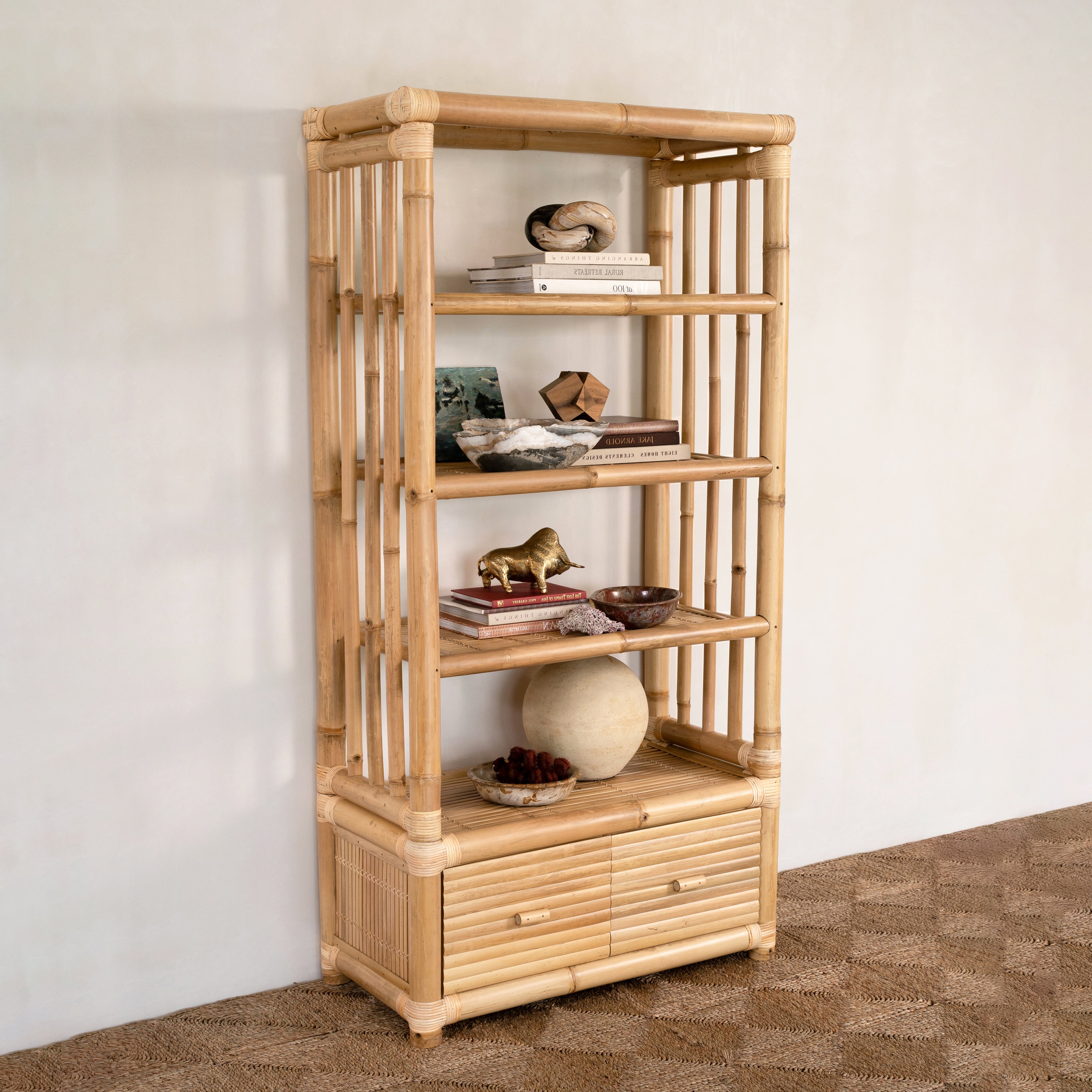 Studio Bamboo Bookcase - 2 Drawer