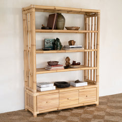 Studio Bamboo Bookcase - 3 Drawer