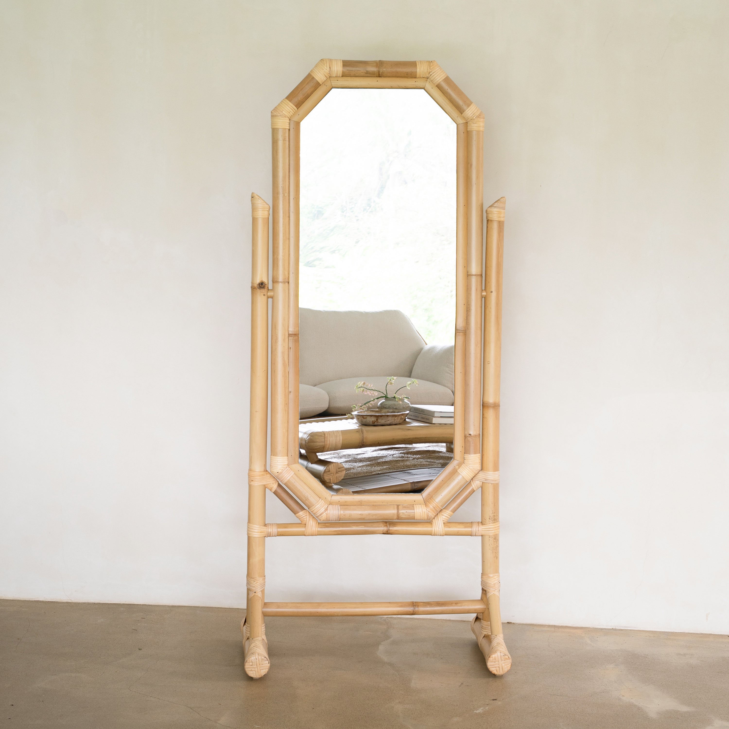 Studio Bamboo Standing Mirror