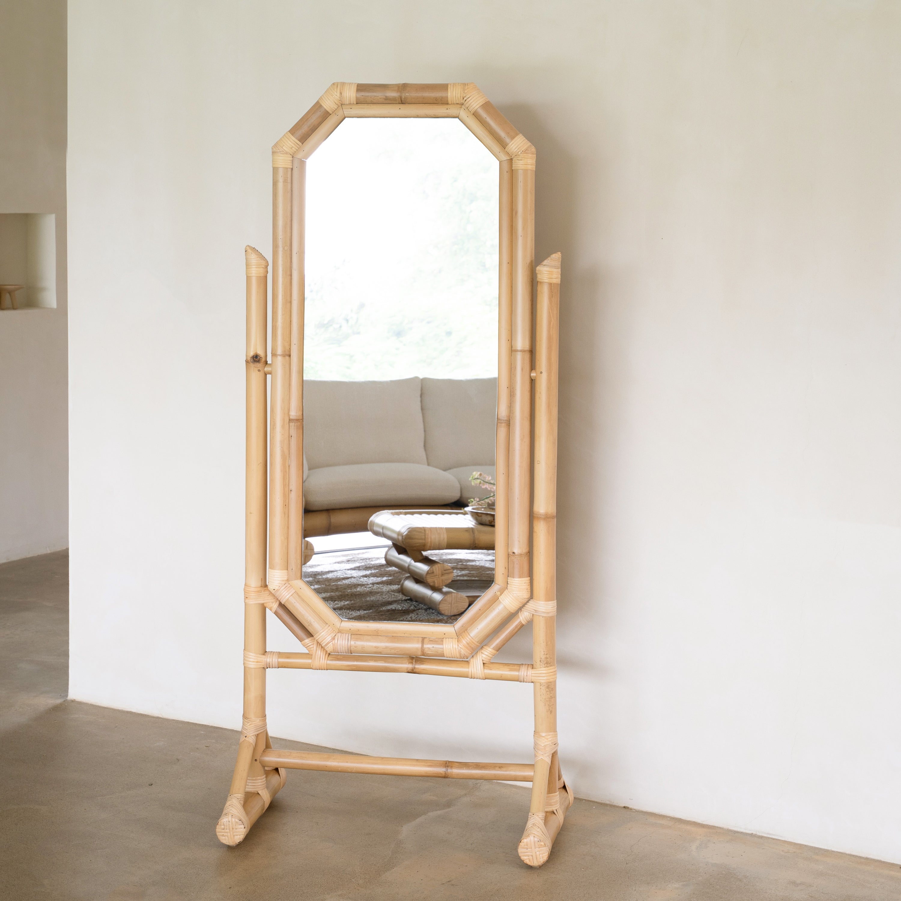 Studio Bamboo Standing Mirror