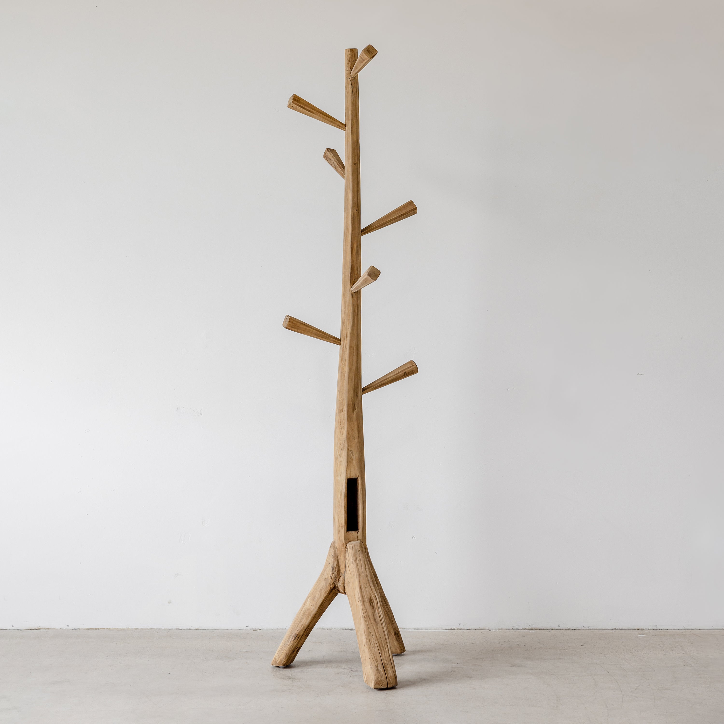 Organic Teak Hat Stand - Raw