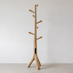 Organic Teak Hat Stand - Raw