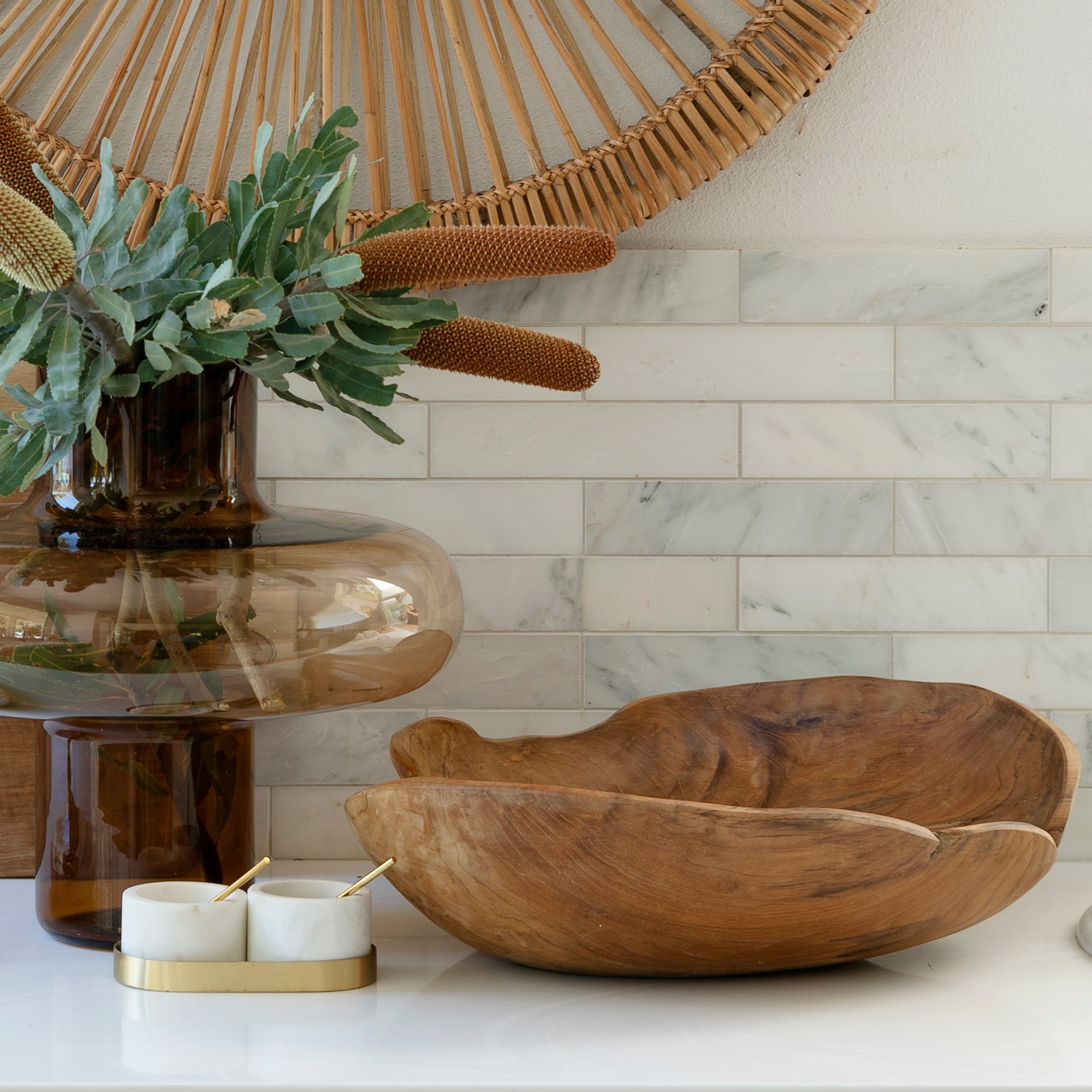 Teak Fruit Bowl - Raw