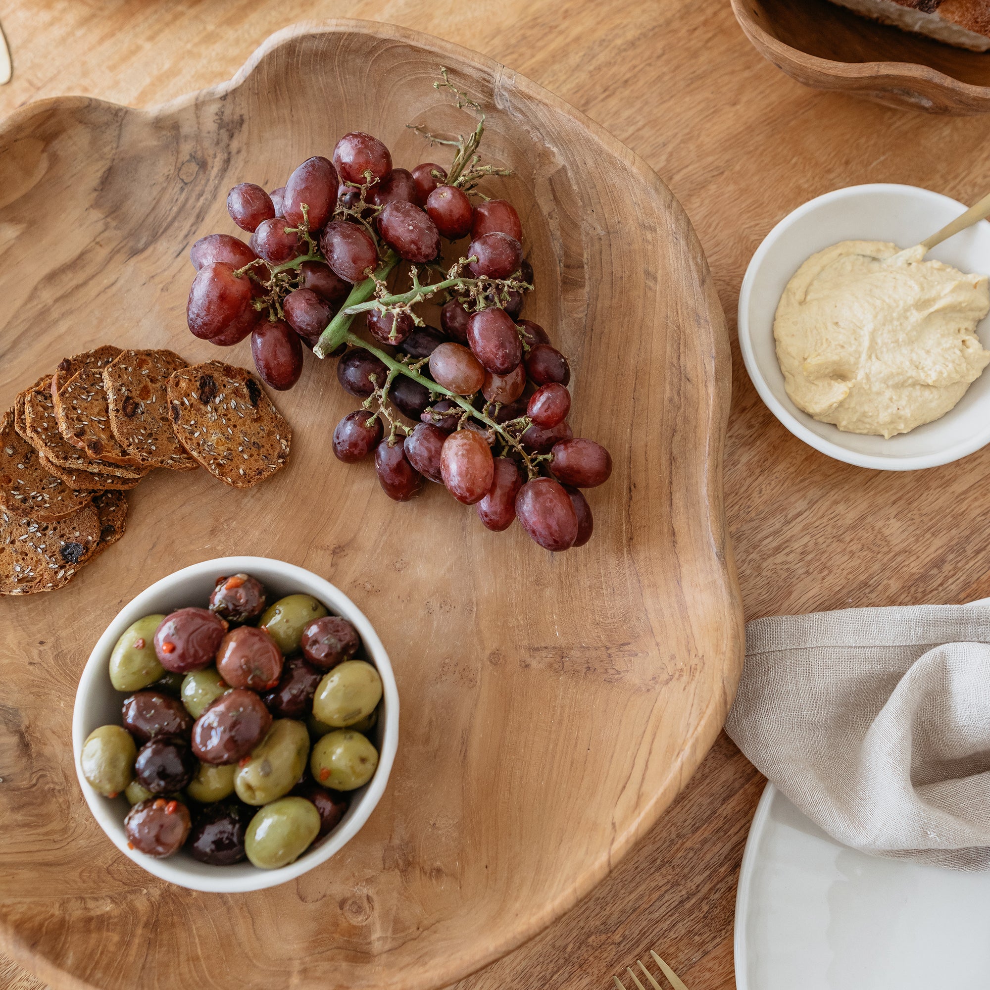 Teak Fruit Bowl - Raw