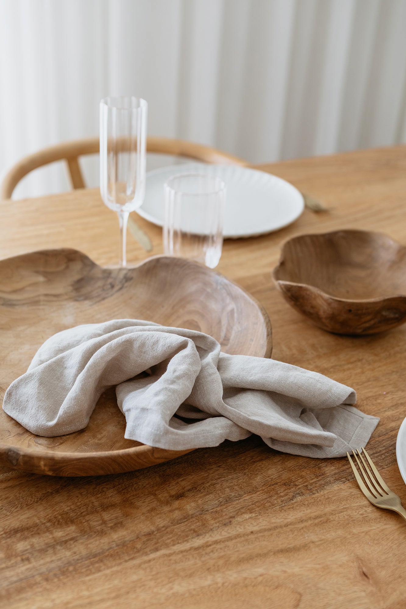 Teak Fruit Bowl - Raw