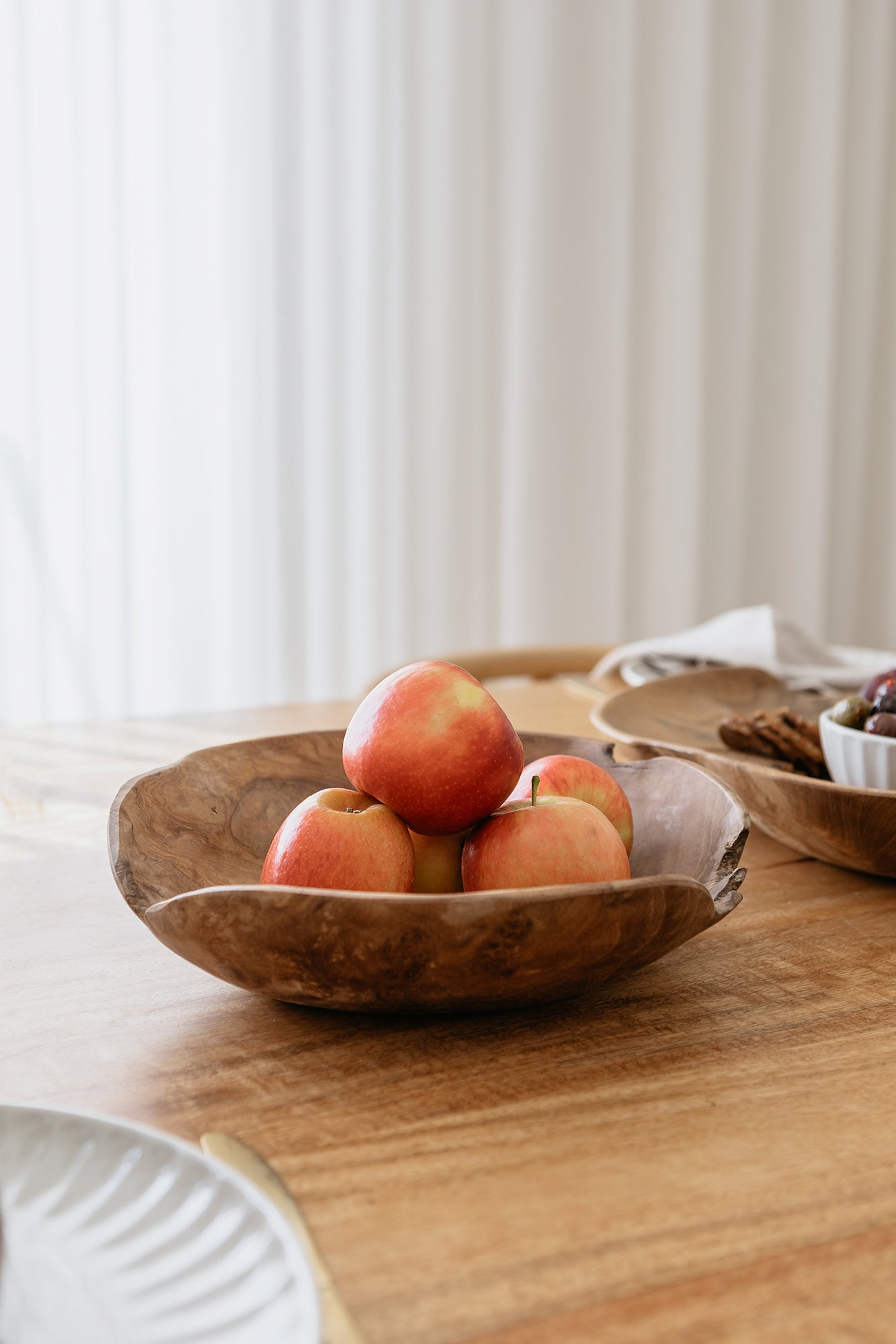 Teak Fruit Bowl - Raw