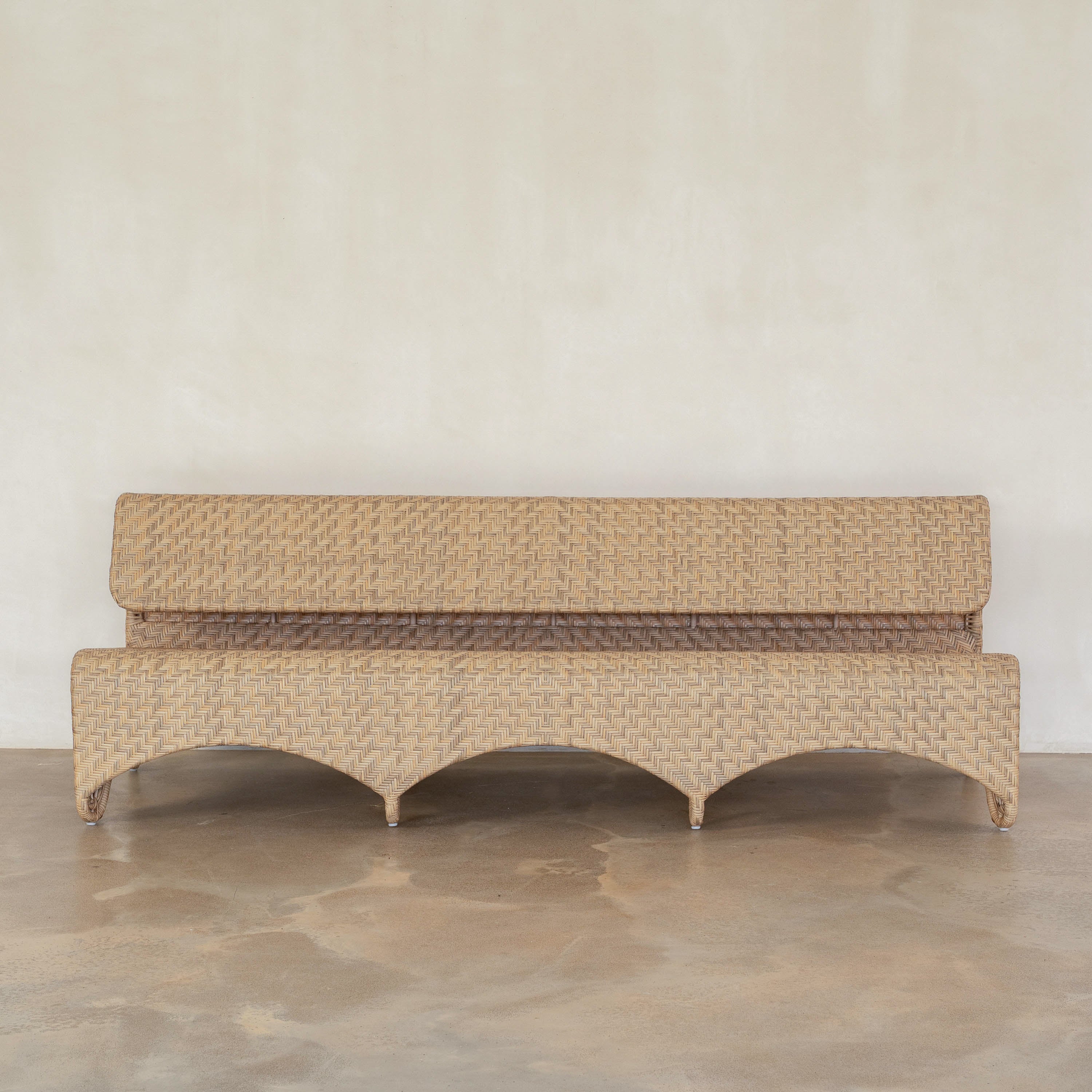Zaza Outdoor Sofa - Natural Hex Weave