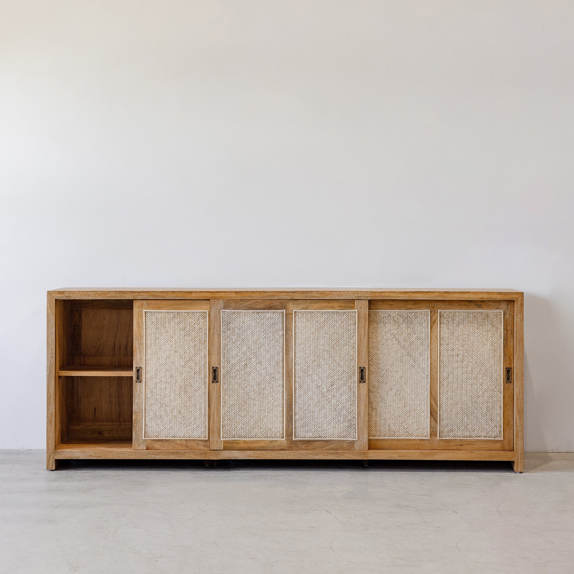 Bianca 3 Door Buffet - Rustic Matte/Weave