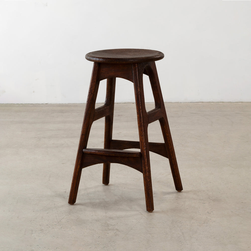 Deco Bar Stool - Rustic Walnut