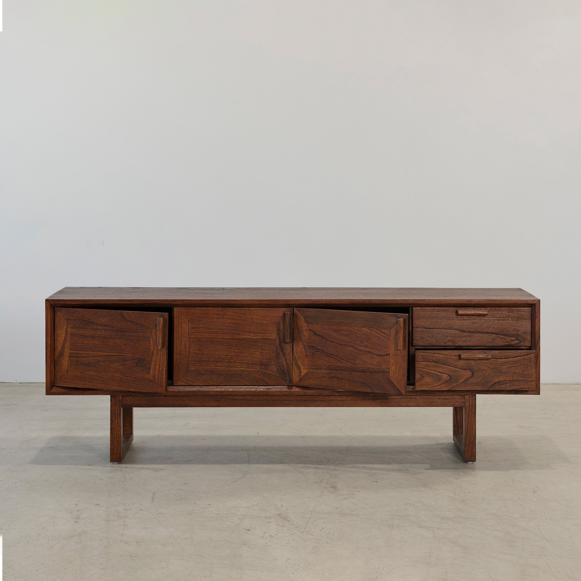 Enzo Entertainment Unit - Rustic Walnut