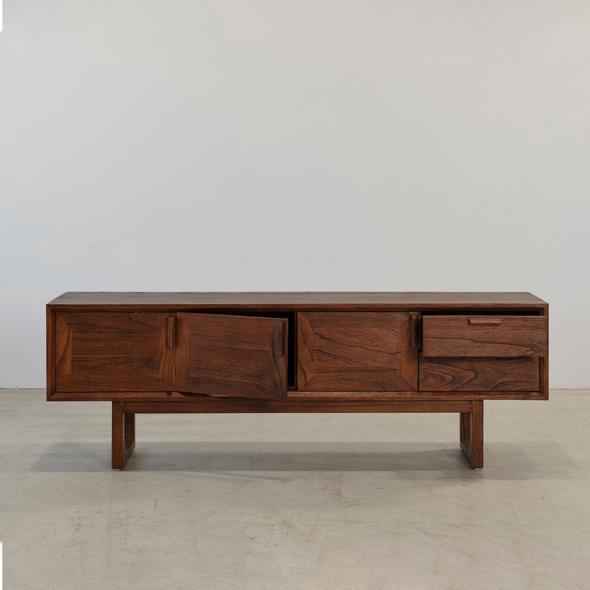 Enzo Entertainment Unit - Rustic Walnut