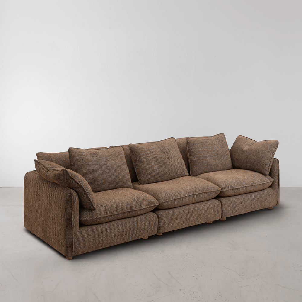 Kumo 3 Piece Modular Sofa - Chocolate