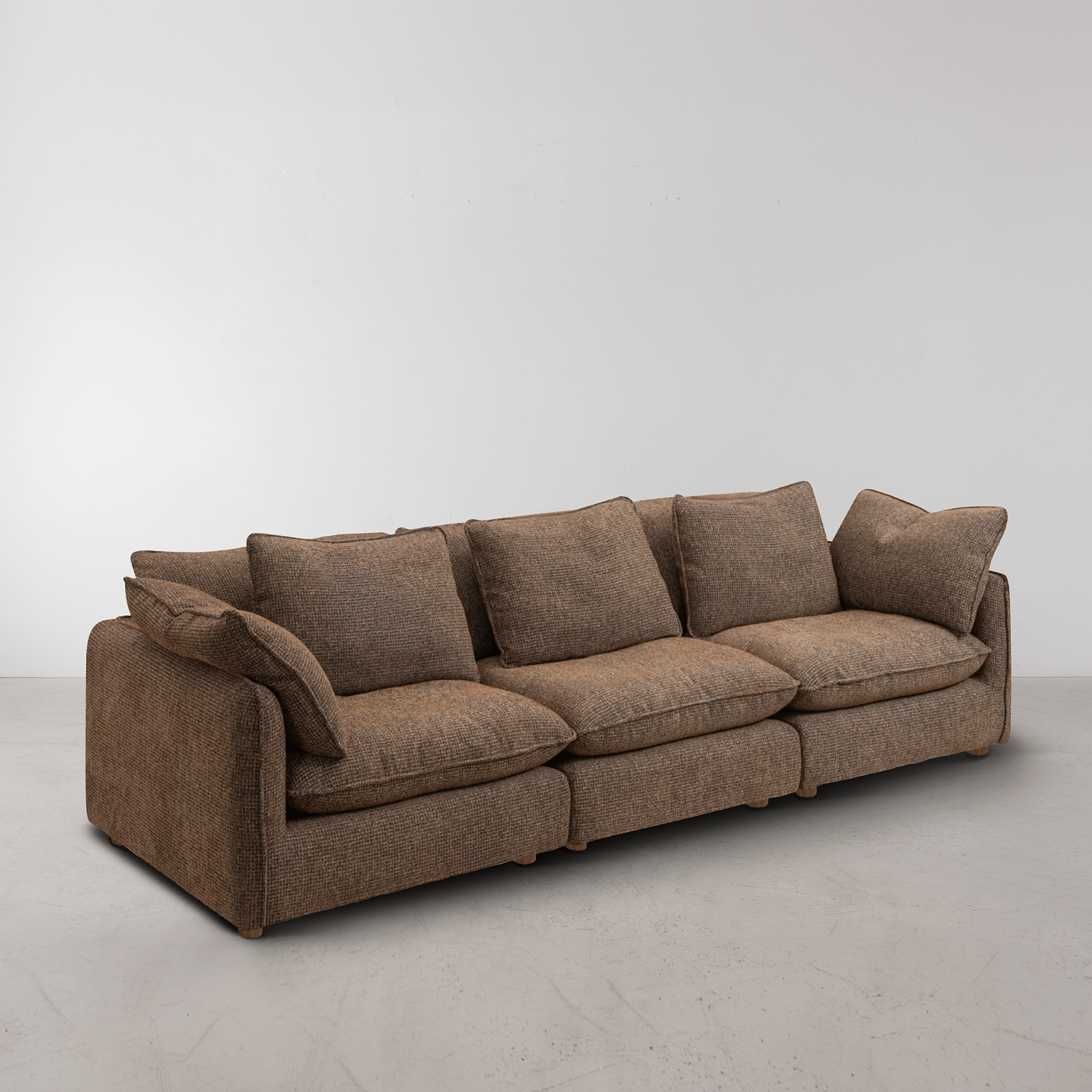 Kumo 3 Piece Modular Sofa - Chocolate