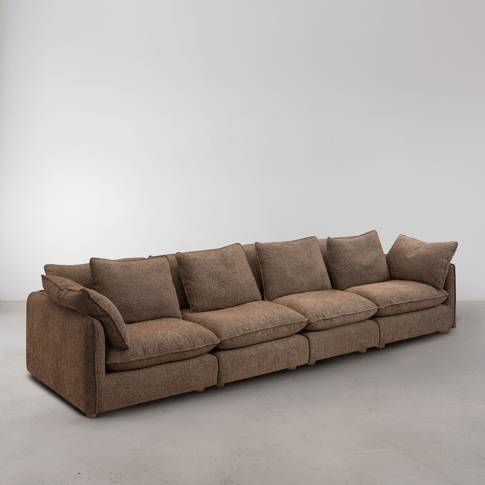 Kumo 4 Piece Modular Sofa - Chocolate