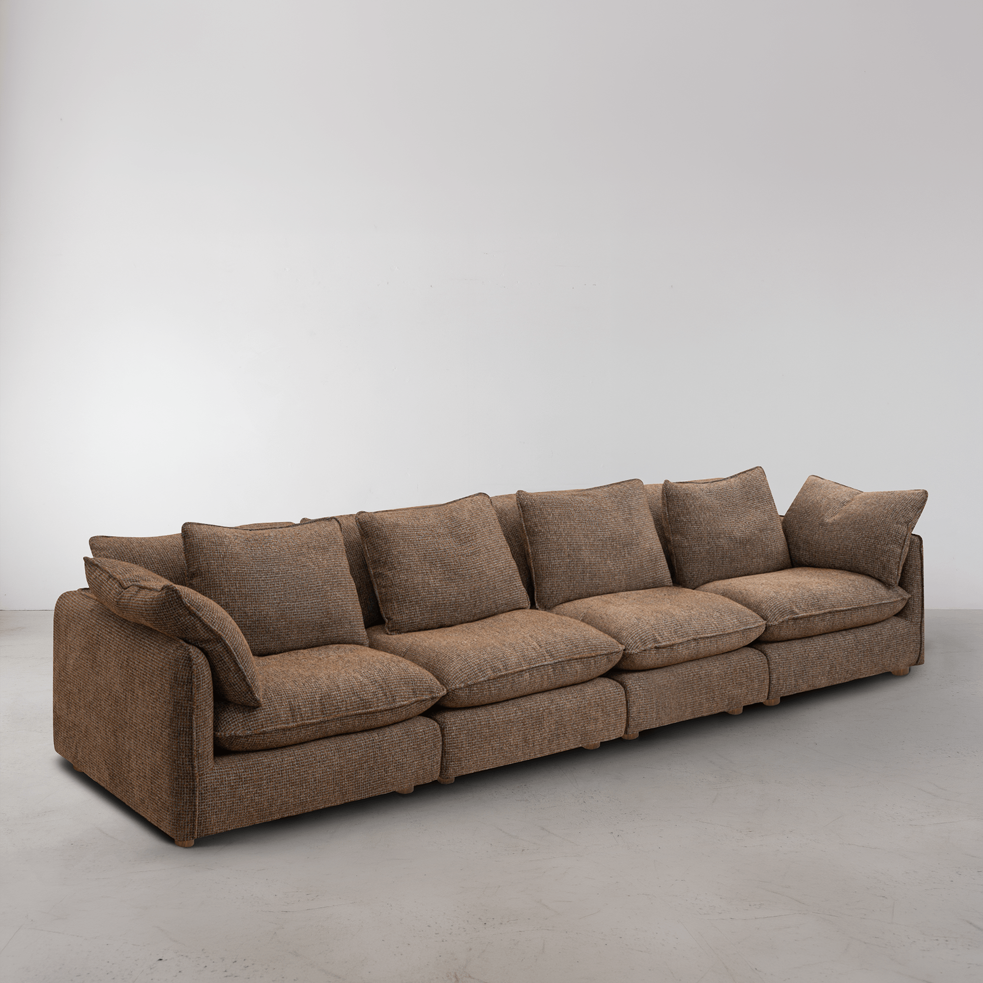 Kumo 4 Piece Modular Sofa - Chocolate