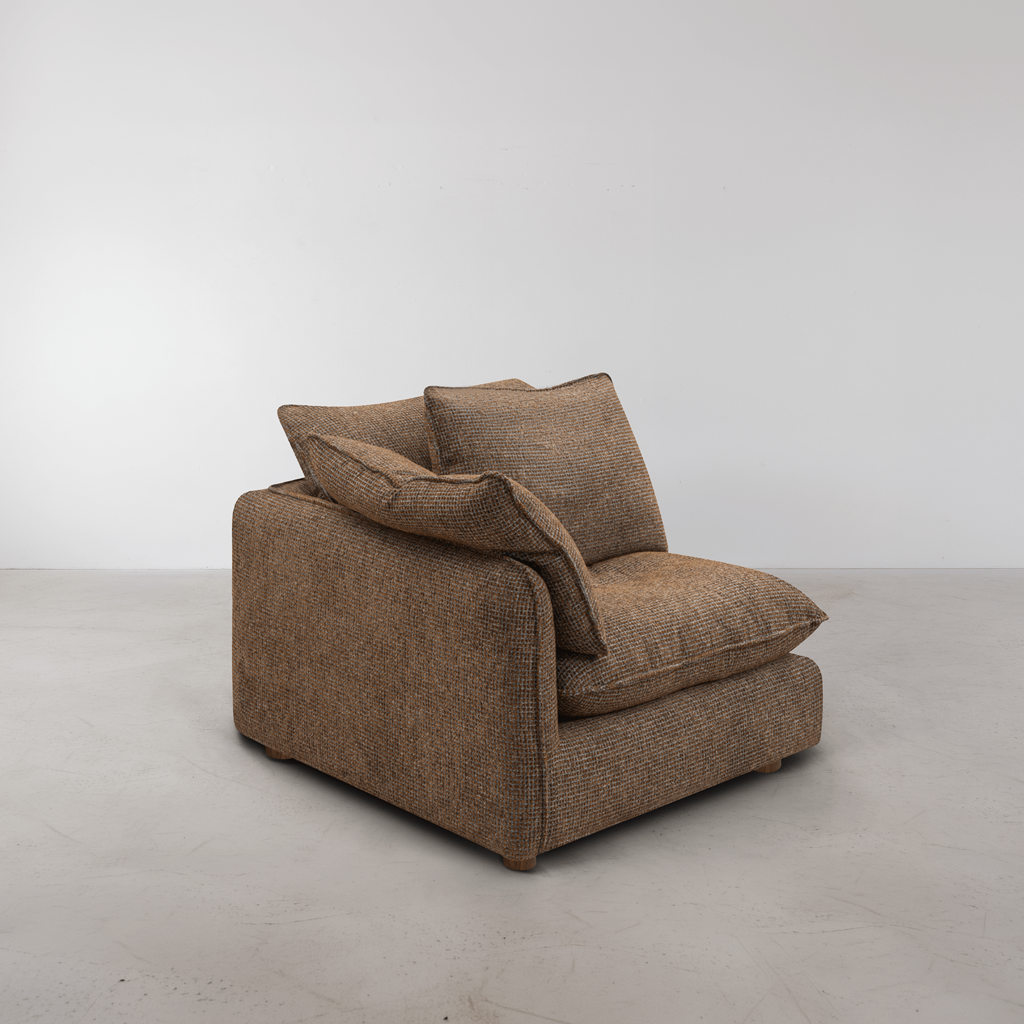 Kumo Right Modular Sofa - Chocolate | Empire Home