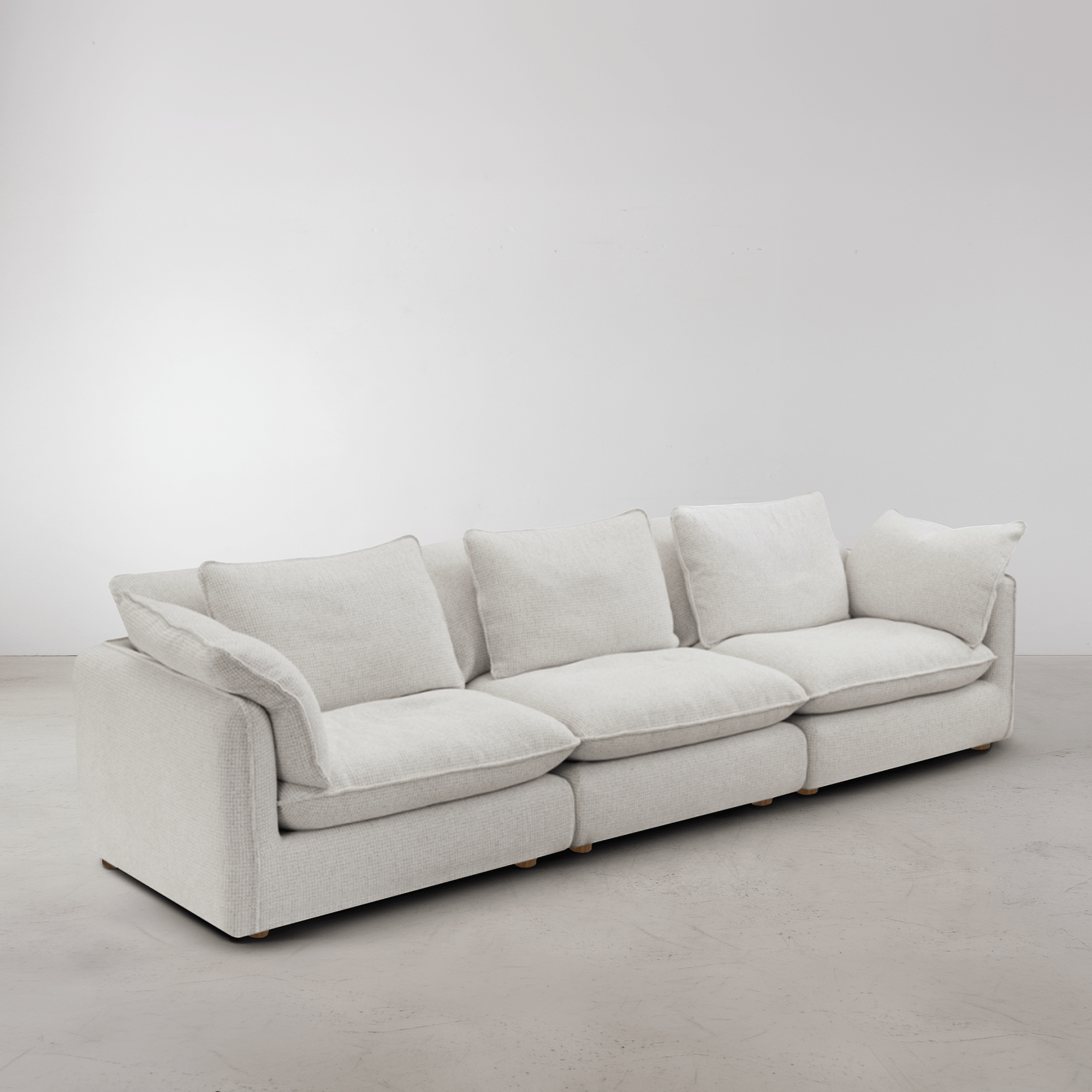 Kumo 3 Piece Modular Sofa - Cream