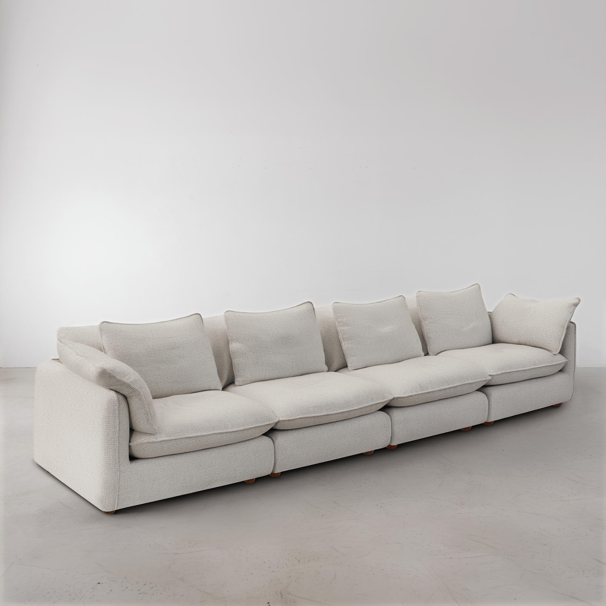 Kumo 4 Piece Modular Sofa - Cream