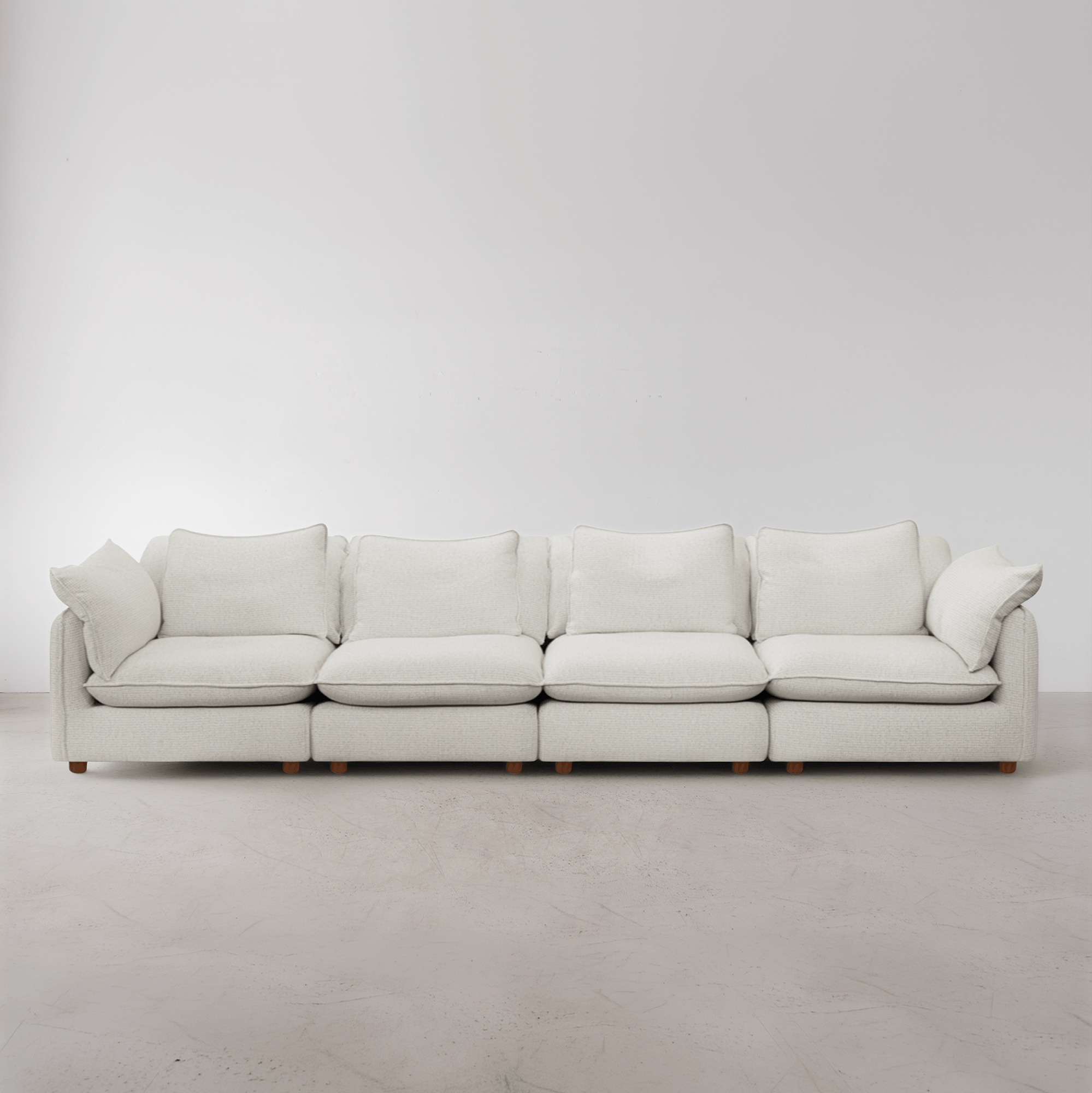 Kumo 4 Piece Modular Sofa - Cream