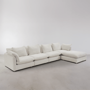 Kumo 5 Piece Modular Sofa (Ottoman) - Cream
