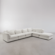 Kumo 6 Piece Modular Sofa (Ottoman) - Cream