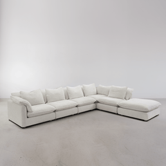 Kumo 6 Piece Modular Sofa (Ottoman) - Cream