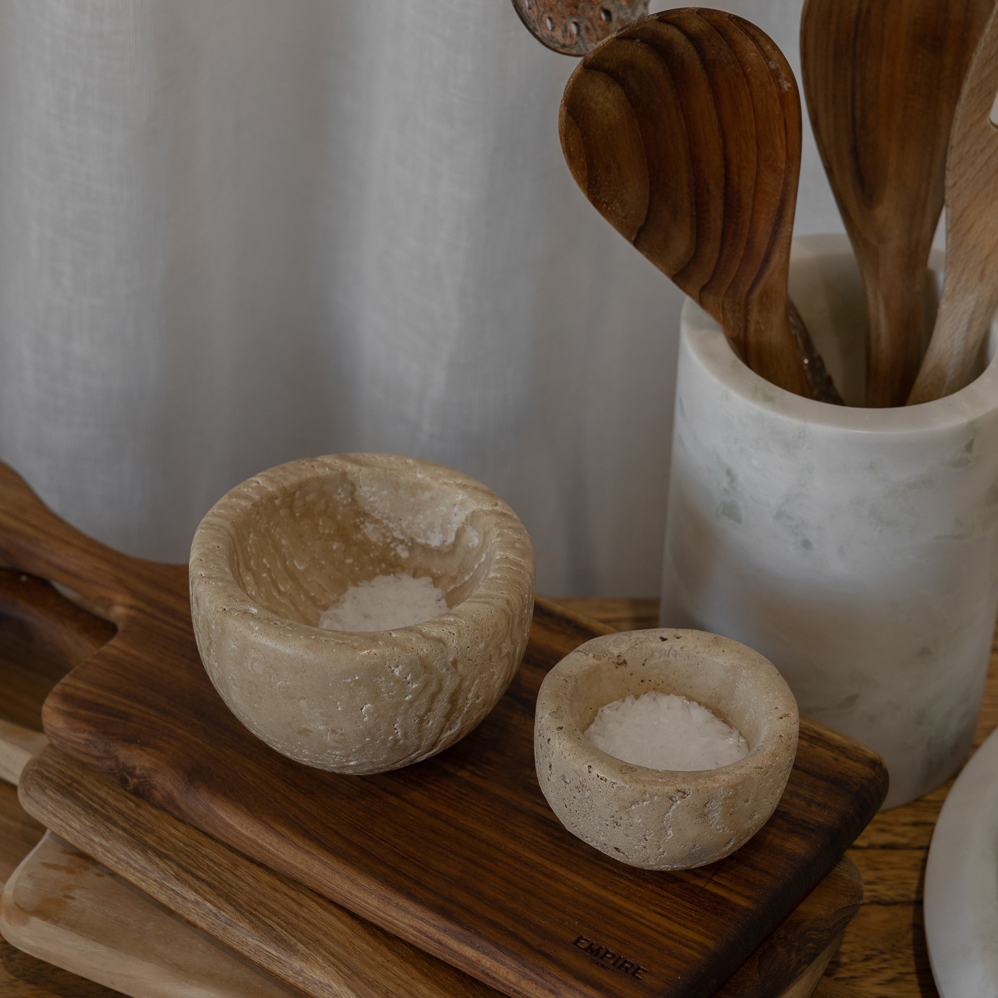 Marble Bowl - Beige Travertine