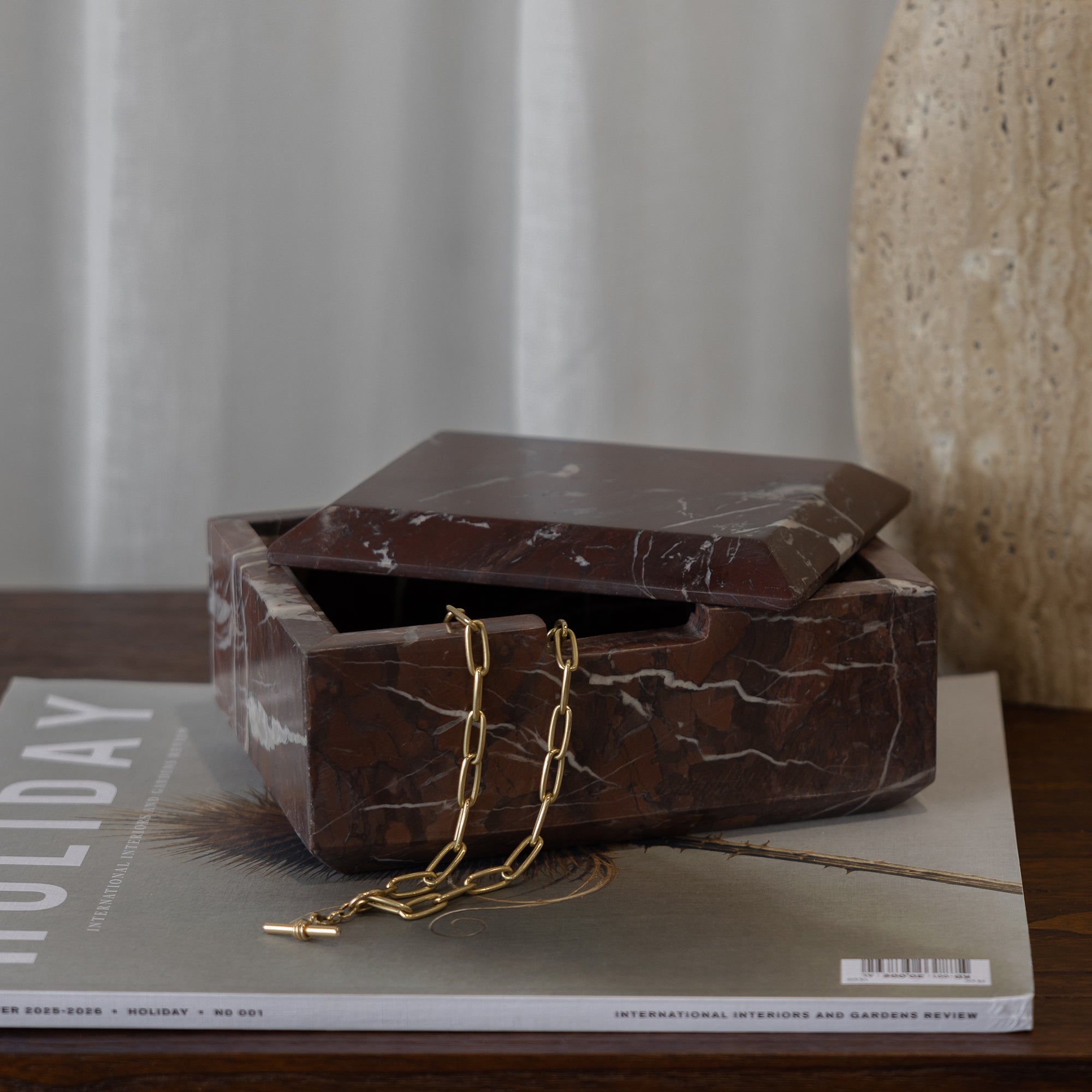 Marble Box - Red Levanto