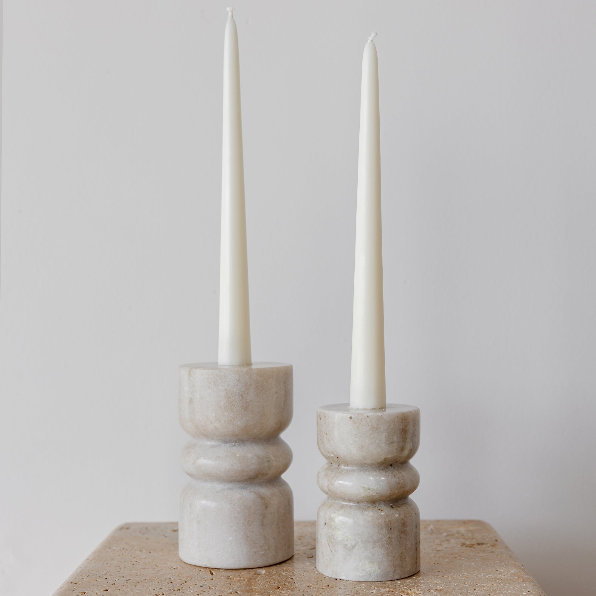 Marble Candle Holder - Natural Marble
