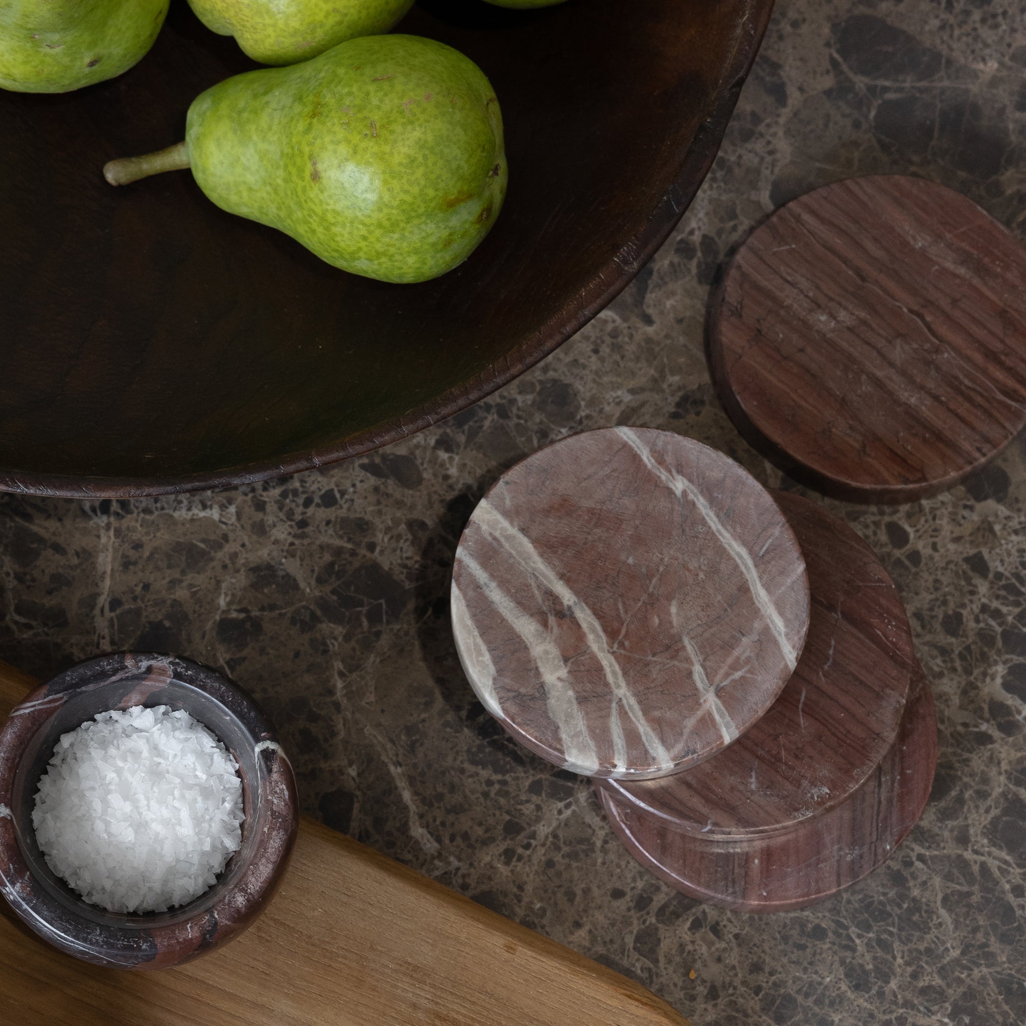 Marble Coaster - Red Levanto