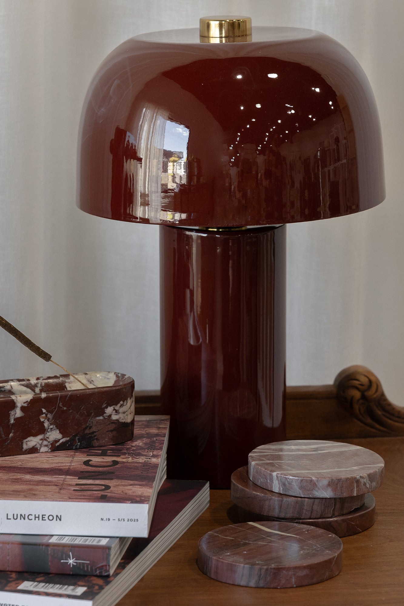 Marble Coaster - Red Levanto