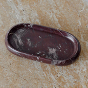 Marble Oval Tray - Red Levanto