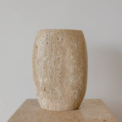 Marble Vase - Beige Travertine