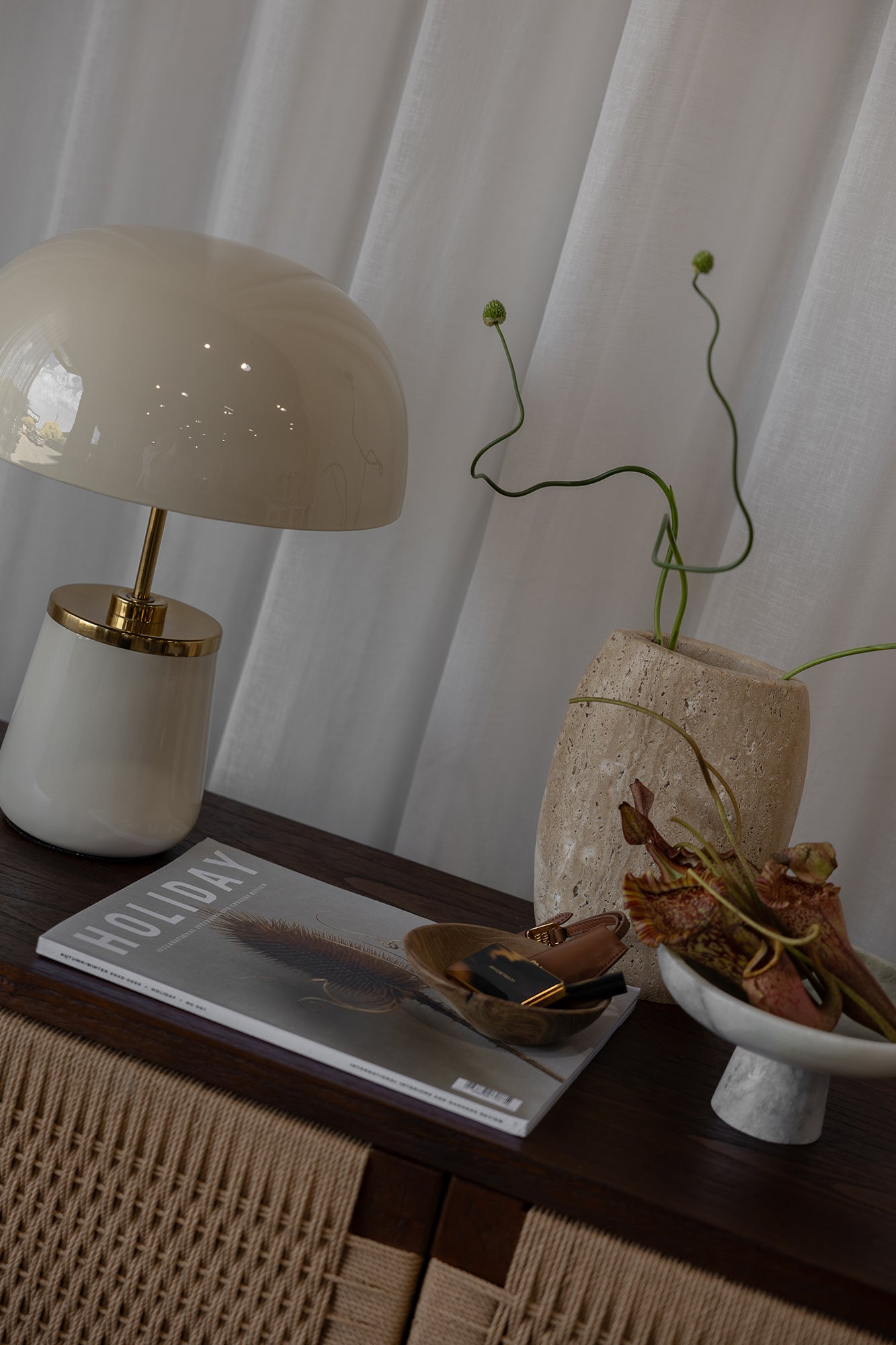 Marble Vase - Beige Travertine